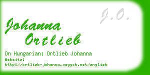 johanna ortlieb business card